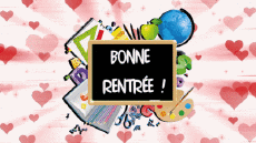 Messages Français Bonne Rentrée Fond Animé 006 