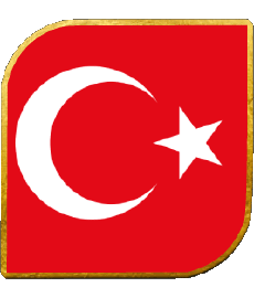 Drapeaux Asie Turquie Carré 