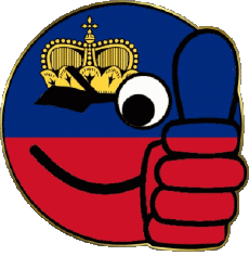 Flags Europe Liechtenstein Smiley - OK 