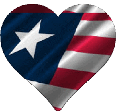 Bandiere Africa Liberia Cuore 