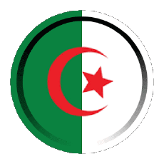 Fahnen Afrika Algerien Rund - Ringe 