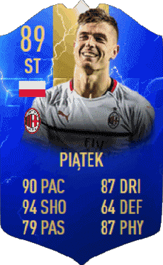 Multimedia Vídeo Juegos F I F A - Jugadores  cartas Polonia Krzysztof Piatek 