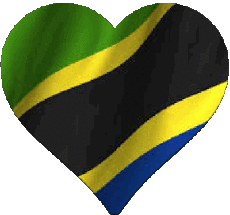 Bandiere Africa Tanzania Coeur 