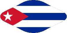 Bandiere America Cuba Ovale 02 