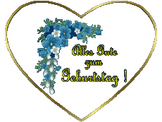 Messages Allemand Alles Gute zum Geburtstag Blumen Fond Transparent 002 