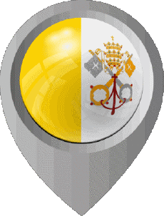 Flags Europe Vatican Location Pin 