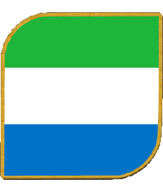 Drapeaux Afrique Sierra Léone Carré 