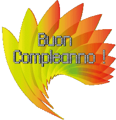 Messages Italian Buon Compleanno Astratto - Geometrico Transparent Background 005 