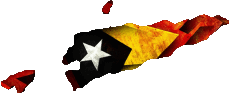 Banderas Asia Timor Oriental Mapa 