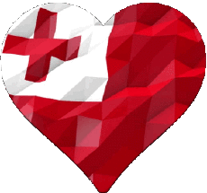 Bandiere Oceania Tonga Cuore 