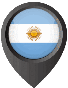 Fahnen Amerika Argentinien Standort-Pin 
