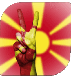 Bandiere Europa Macedonia Quadrato 
