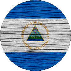 Drapeaux Amériques Nicaragua Rond 