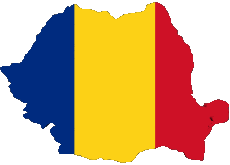 Flags Europe Romania Map 
