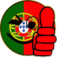 Fahnen Europa Portugal Smiley - OK 