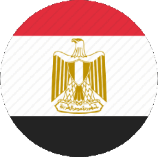 Drapeaux Afrique Egypte Rond 