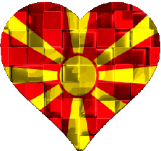 Bandiere Europa Macedonia Cuore 