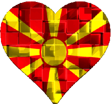 Flags Europe Macedonia Heart 