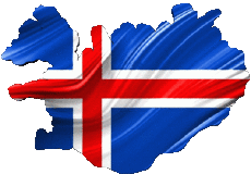 Banderas Europa Islandia Mapa 