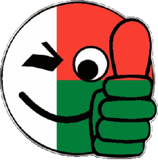 Fahnen Afrika Madagaskar Smiley - OK 