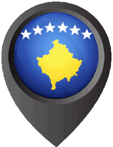 Banderas Europa Kosovo Marcador de ubicación 