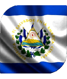 Banderas América El Salvador Plaza 