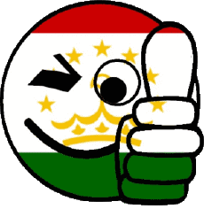 Fahnen Asien Tadschikistan Smiley - OK 