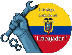 Messages Espagnol 1 de Mayo Feliz día del Trabajador - Colombia 