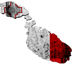 Banderas Europa Malta Mapa 