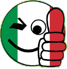 Fahnen Europa Italien Smiley - OK 