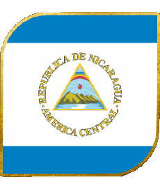 Bandiere America Nicaragua Quadrato 