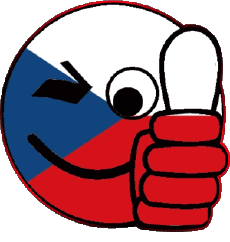 Drapeaux Europe Tchéquie Smiley - OK 