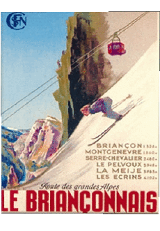 Humor -  Fun Retro Posters - Places France Alpes 
