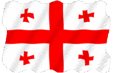 Bandiere Asia Georgia Sventola 