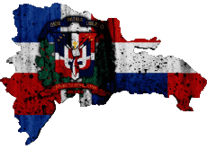Banderas América República Dominicana Mapa 