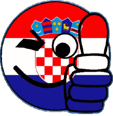 Fahnen Europa Kroatien Smiley - OK 