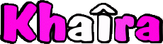 Nome FEMMINILE - Maghreb Musulmano K Khaîra 