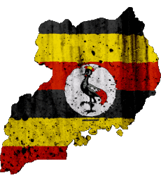 Flags Africa Uganda Map 