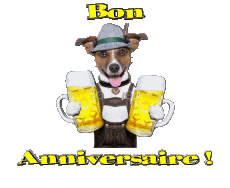 Mensajes Francés Bon Anniversaire Animaux 003 