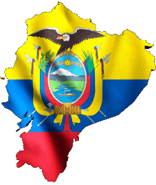 Banderas América Ecuador Mapa 