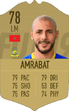 Multimedia Vídeo Juegos F I F A - Jugadores  cartas Marruecos Nordin Amrabat 