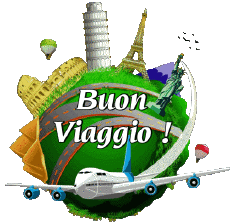 Messagi Italiano Buon Viaggio Sfondo trasparente 04 
