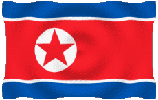 Bandiere Asia Corea del Nord Sventola 