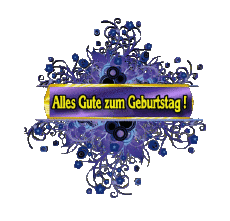 Messages Allemand Alles Gute zum Geburtstag Blumen Fond Transparent 009 
