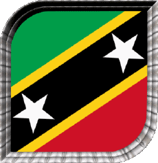 Flags America Saint Kitts and Nevis Square 