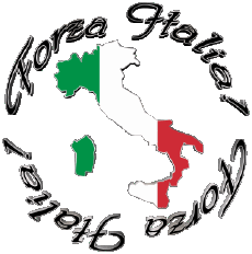 Mensajes Italiano Forza Italia Bandiera - Mappa 