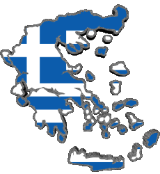Flags Europe Greece Map 