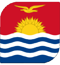 Bandiere Oceania Kiribati Quadrato 