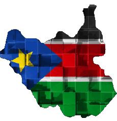 Flags Africa South Sudan Map 