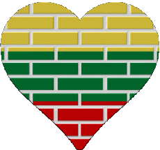 Banderas Europa Lituania Corazón 
